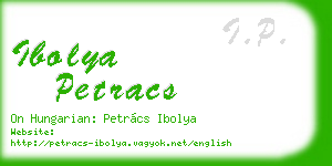 ibolya petracs business card